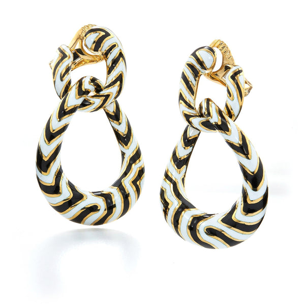 Zebra hoop earrings online