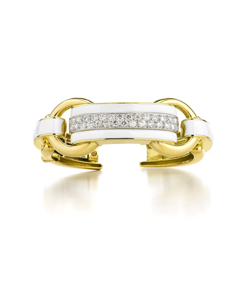 Bridle Cuff, White Enamel