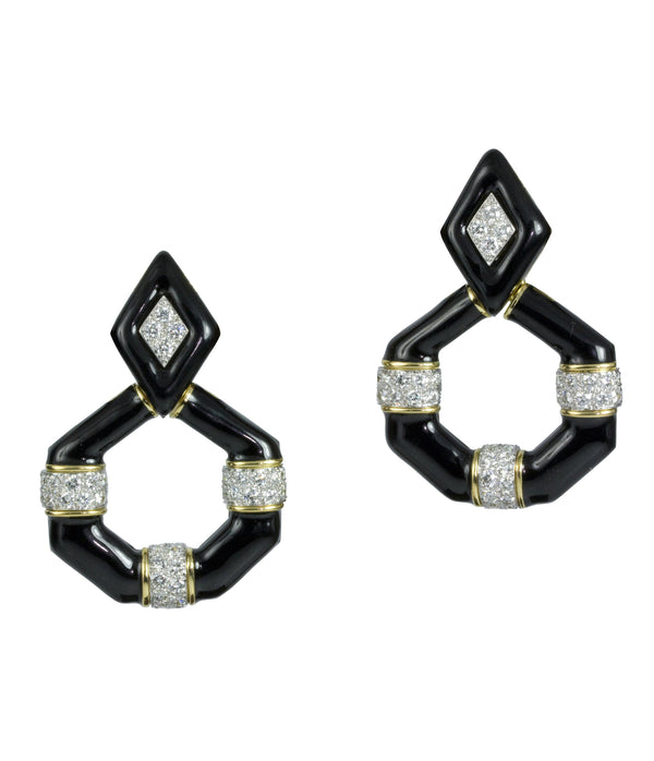 Irving Place Earrings, Black