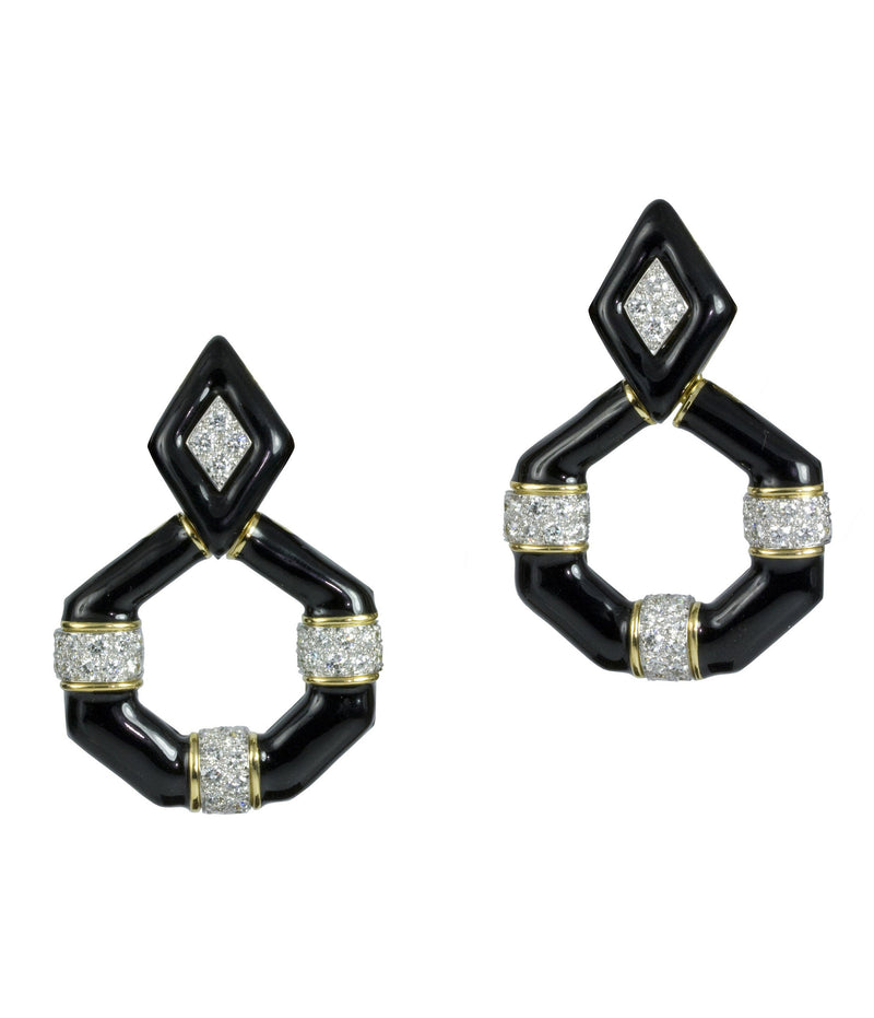 Irving Place Earrings, Black