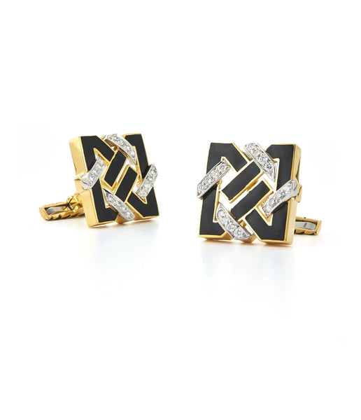 V*x様 Tah'Bah IngotSilver Cuff c.1945 DavidWebb_Mens_Cufflinks_Black