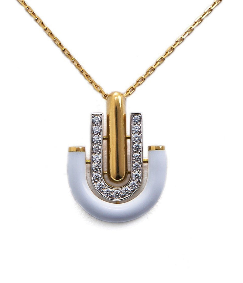 Unity Necklace, White Enamel – David Webb