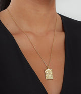 Aries Zodiac Pendant Necklace, Diamonds