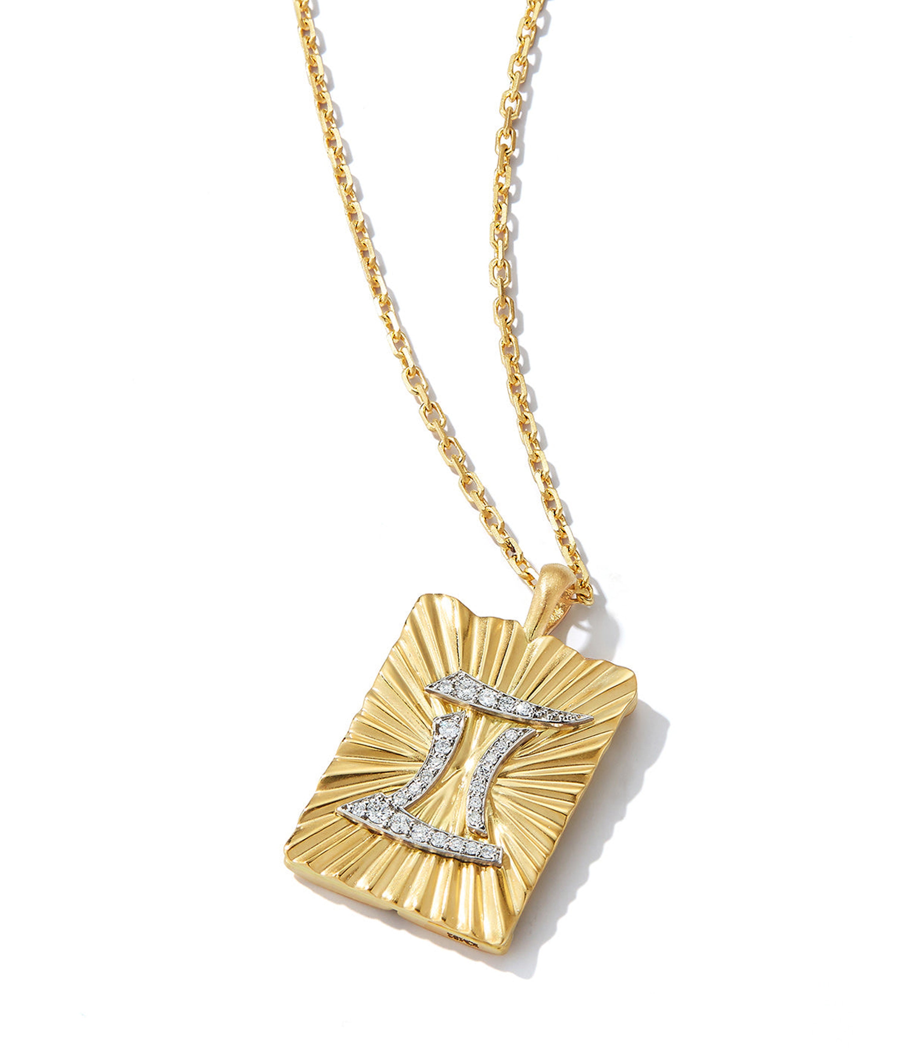 Gemini Zodiac Diamond Pendant Necklace | David Webb New York