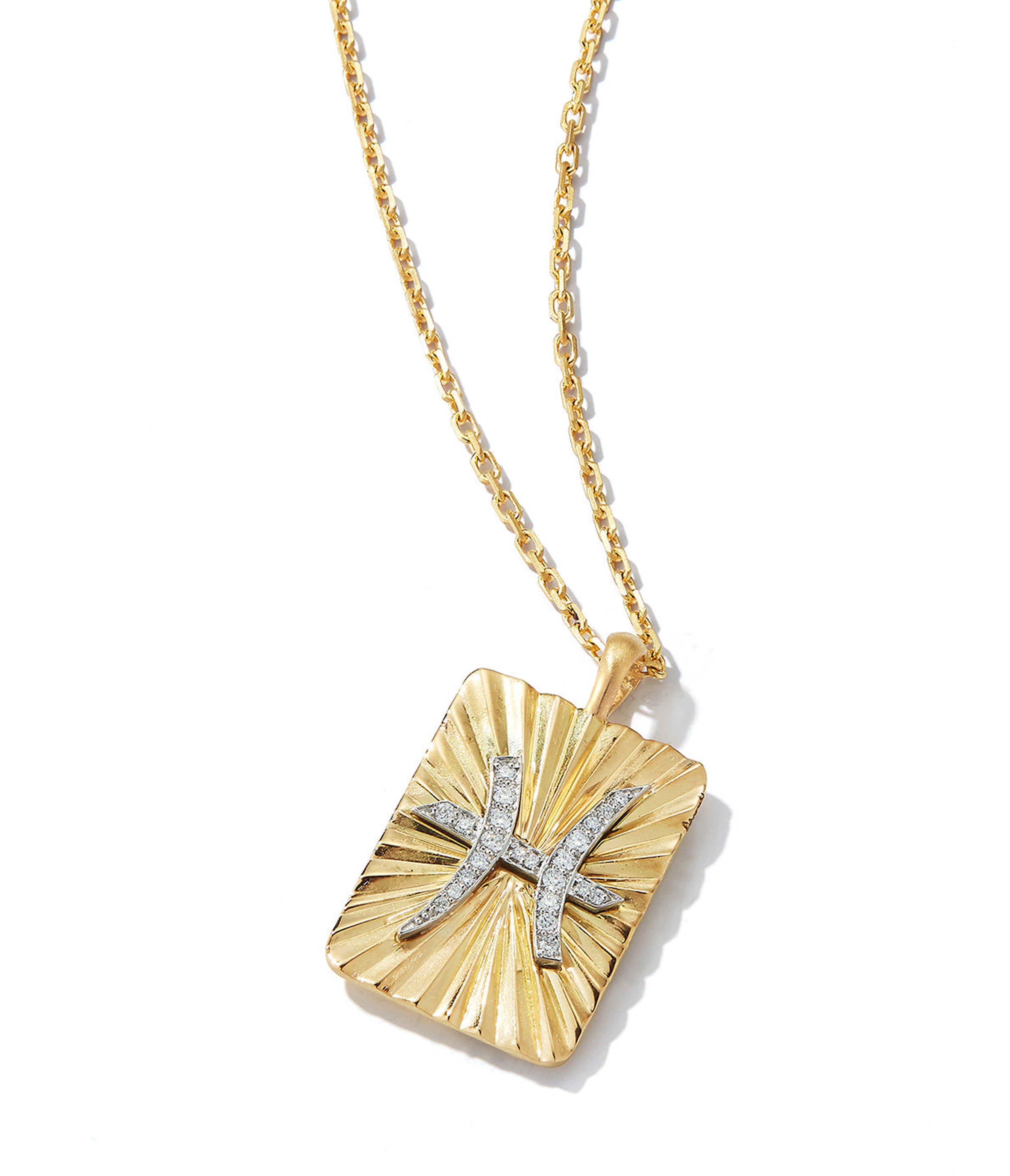 Pisces Zodiac Diamond Pendant Necklace | David Webb New York