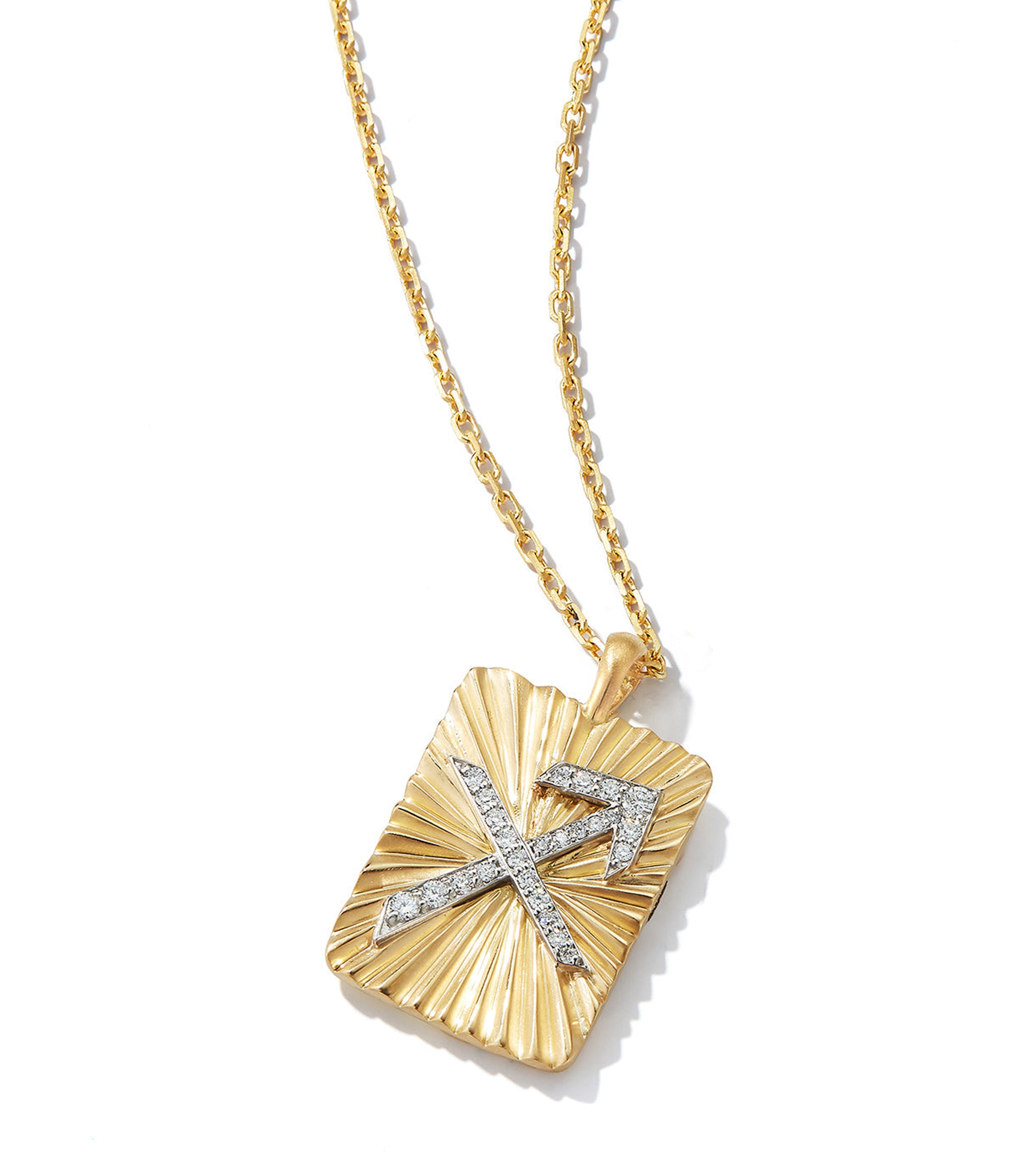 Sagittarius Zodiac Diamond Pendant Necklace | David Webb New York