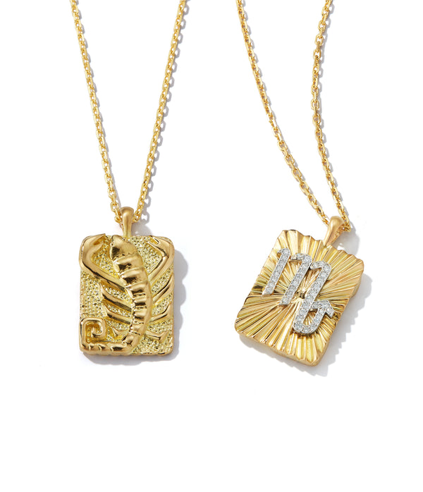 Scorpio Zodiac Pendant Necklace, Diamonds