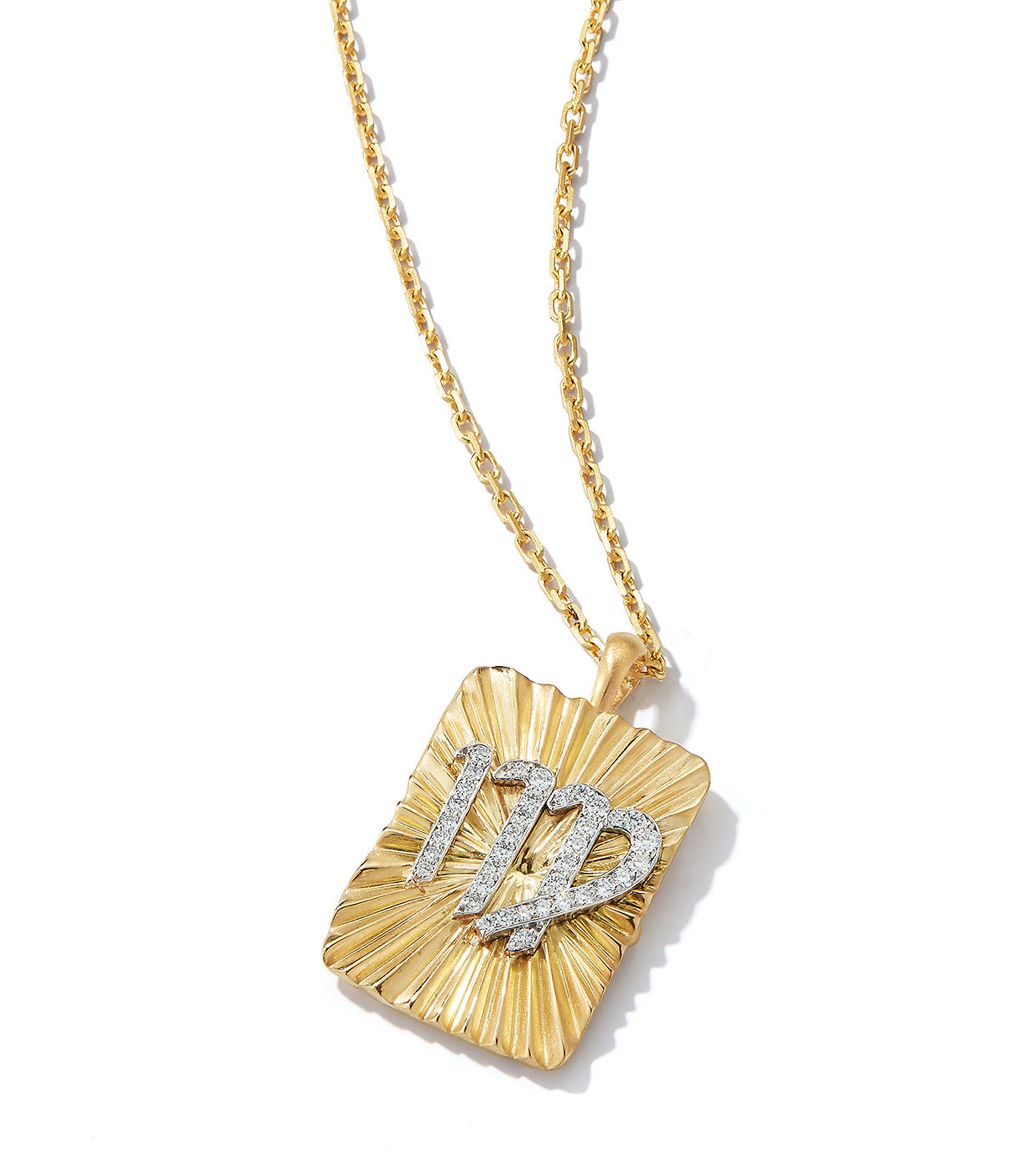 Virgo Zodiac Diamond Pendant Necklace | David Webb New York