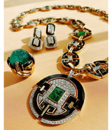 Pantheon Ring, Carved Emerald