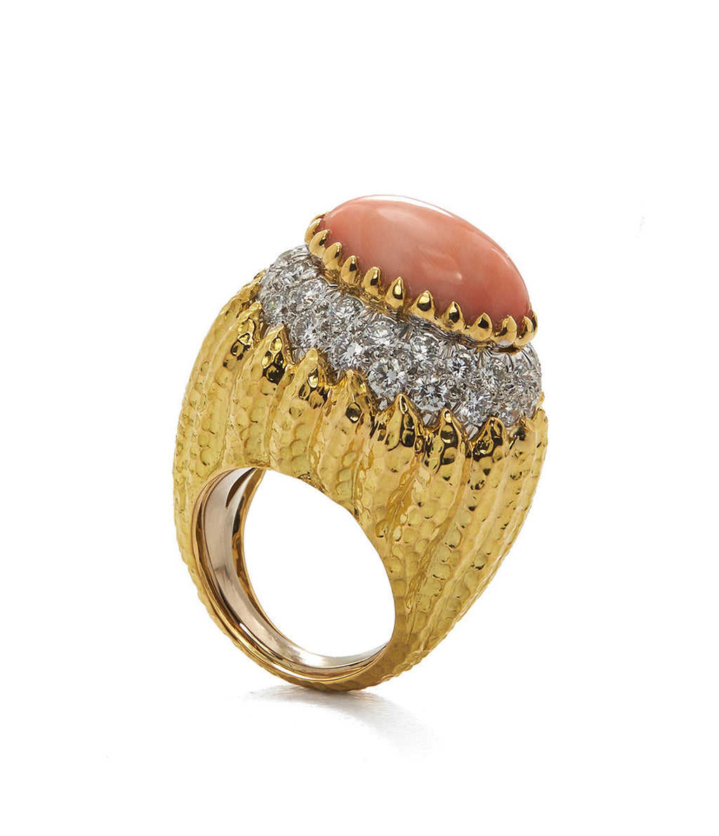 Angel Skin Coral Mount Olympus Ring | David Webb New York