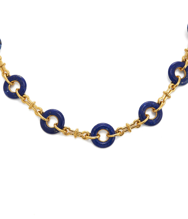 Stones Necklace, Lapis Lazuli, 21"